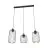 Emibig Suspension Luminaire Vander Acier Noir | Convient pour 3x E27 - Max 15W
