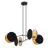 Emibig Suspension Luminaire Motif Acier Noir | Convient pour 4x E27 - Max 15W