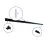 Bright Choice Rail Monophasé Système de rails 1m Noir |  incl. Embout et Connecteur d’Alimentation