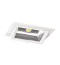 Downlight LED Wallwasher Wally Maxi Blanc 46W 6400lm 70x75D - 840 Blanc Froid - 238x145mm