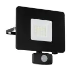 Eglo Applique Murale Faedo 3 Aluminium Noir 31W 3400lm - 850 Blanc Froid | IP65 - Détecteur De Mouvement