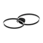 Eglo Plafonnier Amandolo Acier Noir 19.5W 2400lm - 827-865 Variable Blanc + RGB | Dimmable