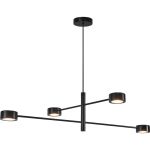 Nordlux LED Pendelarmatuur Clyde Zwart 20W 350lm 120D - 827 Zeer Warm Wit | 3-staps Dimbaar