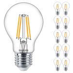 Voordeelpak 10x Philips MASTER Value LED Lamp E27 Peer Helder 3.4W 470lm - 927 Zeer Warm Wit | Beste Kleurweergave - Dimbaar - Vervangt 40W