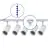 Complete Set 1-Fase Rail 2 Meter Wit | incl. 5x Spot + GU10 2700K 3W Dimbaar + Eindkap, Voedingsconnector en I-Verbindingsstuk