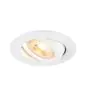 SLV New Tria 68 Spot Aluminium Wit Rond | Zaagmaat 68mm - Geschikt voor 1x GU10 