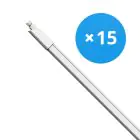Voordeelpak 15x LED Waterdichte Montagebalk 17W 1870lm - 840 Koel Wit | 120cm